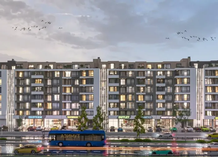 Двухкомнатная квартира 65 м² с восточной экспозицией в Azimuth Ring, Бургас