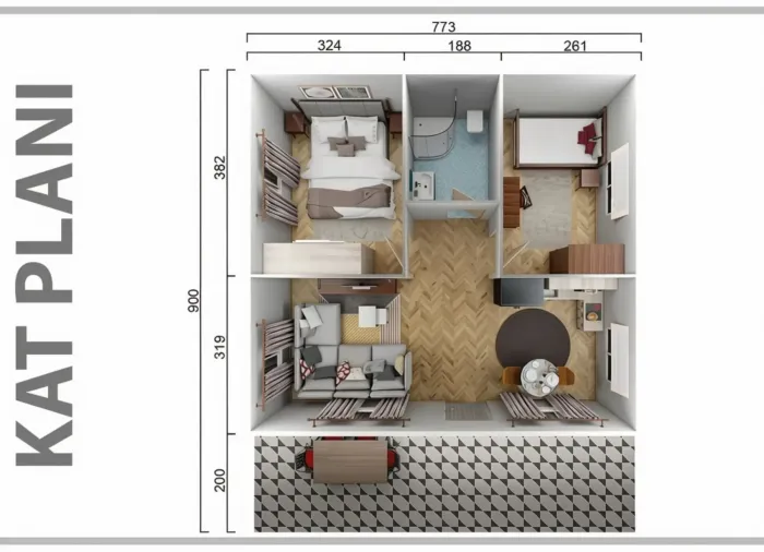 Modulares 3-Zimmer-Haus 70 m² in Banja Forest Residence - Vrnjačka Banja