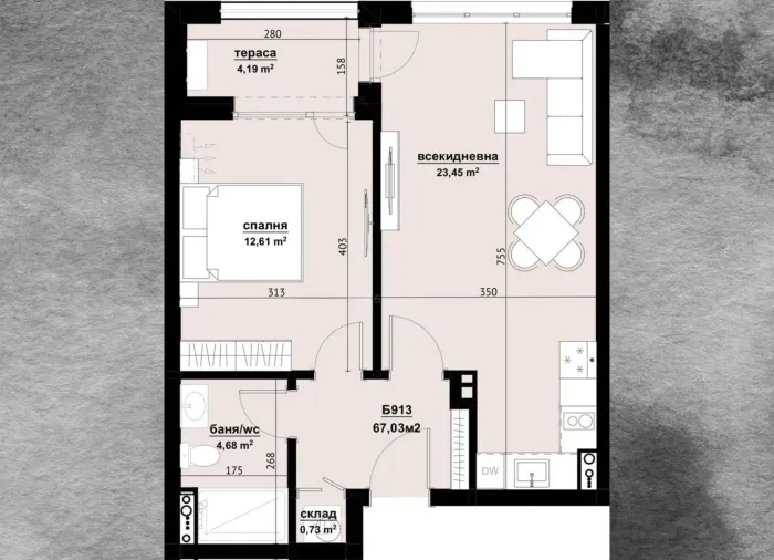 1-bedroom apartment 67 м² in Smokinite 5 | Burgas